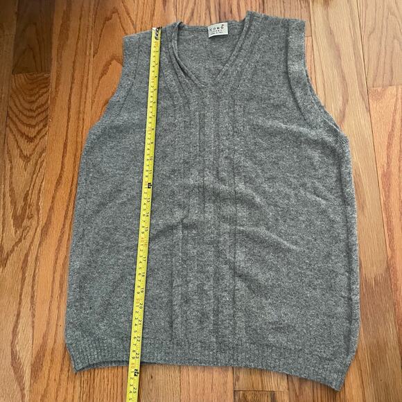 VTG Como Sport Italy Wool Cashmere Sweater Vest Womens M Grey For Repair or DIY - Picture 6 of 10